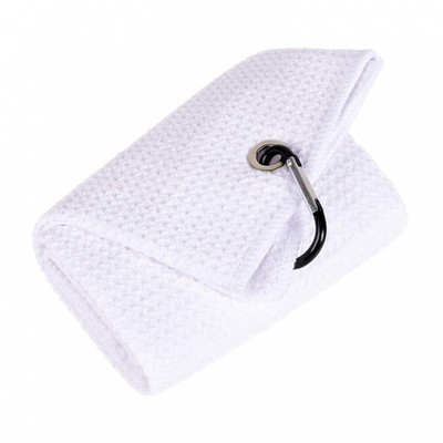 Prémium golftörölköző mikroszálas szövet gofri minta nagy teherbírású karabinerrel tisztítja a labdákat