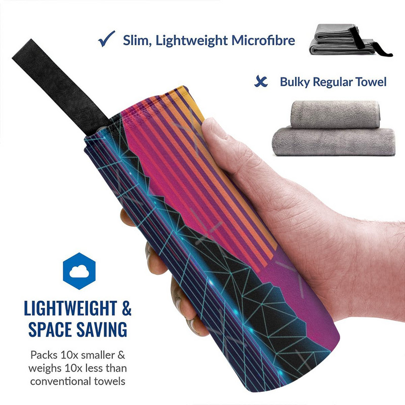 Ateities Synthwave estetika Paplūdimio rankšluosčiai Sporto salės rankšluosčiai veidui Prabangus vonios komplektas Vonios rankšluosčiai suaugusiems