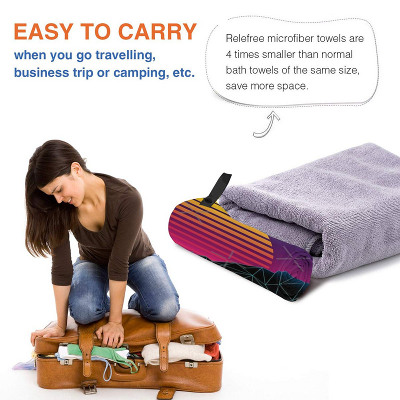 Ateities Synthwave estetika Paplūdimio rankšluosčiai Sporto salės rankšluosčiai veidui Prabangus vonios komplektas Vonios rankšluosčiai suaugusiems