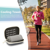 Prosop de răcire cu uscare rapidă multifuncțional Prosop de răcire de fitness respirabil Ușor cu cutie de depozitare impermeabilă pentru sală de alergare