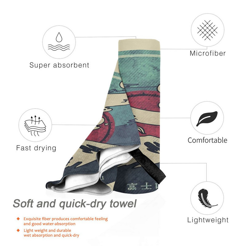 Fuji 2 Strand fürdőlepedők Bandanas Quick Air Dry Superfine Fiber gyorsan száradó hajtörölköző