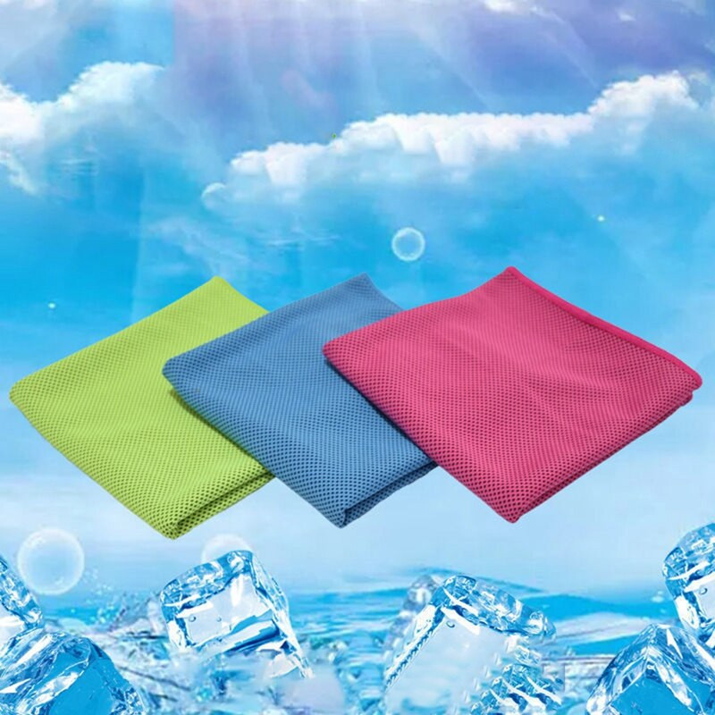 Vėsinantys lediniai rankšluosčiai Mikropluošto Joga Vėsus plonas rankšluostis lauke Sportas Vasarą Vėsinantis šalikas Sporto salė Dėvėti apledėjimo prakaito juosta Top sportinis rankšluostis