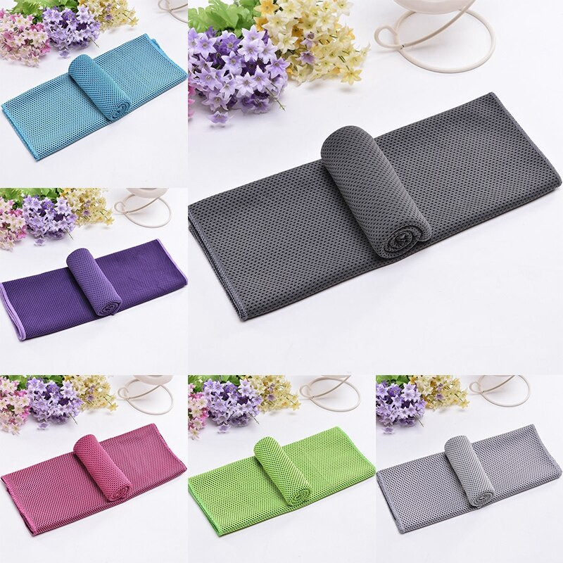 Vėsinantys lediniai rankšluosčiai Mikropluošto Joga Vėsus plonas rankšluostis lauke Sportas Vasarą Vėsinantis šalikas Sporto salė Dėvėti apledėjimo prakaito juosta Top sportinis rankšluostis