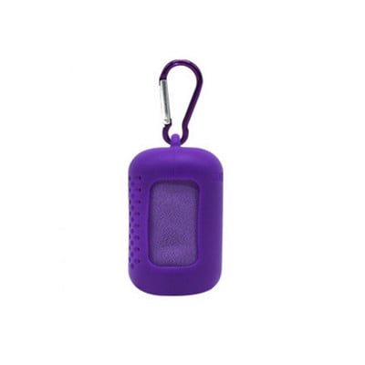 Prosop portabil pentru sport cu uscare rapidă cu carcasă din silicon Carabinier anti-pierdere Microfibră Sală de gimnastică Ciclism Beach Sports Prosop de răcire