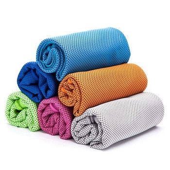 Πολύχρωμο Ice Towel Utility Enduring Instant Cooling Towel Heat Relief Επαναχρησιμοποιήσιμο Chill Cool Towel Κρύα πετσέτα