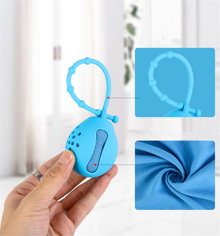 Prosop de călătorie, cu uscare rapidă, în aer liber, husă din silicon, pliabilă, mini prosop de compresie, alergare, yoga, sport, senzație de răcoare, prosop de gheață