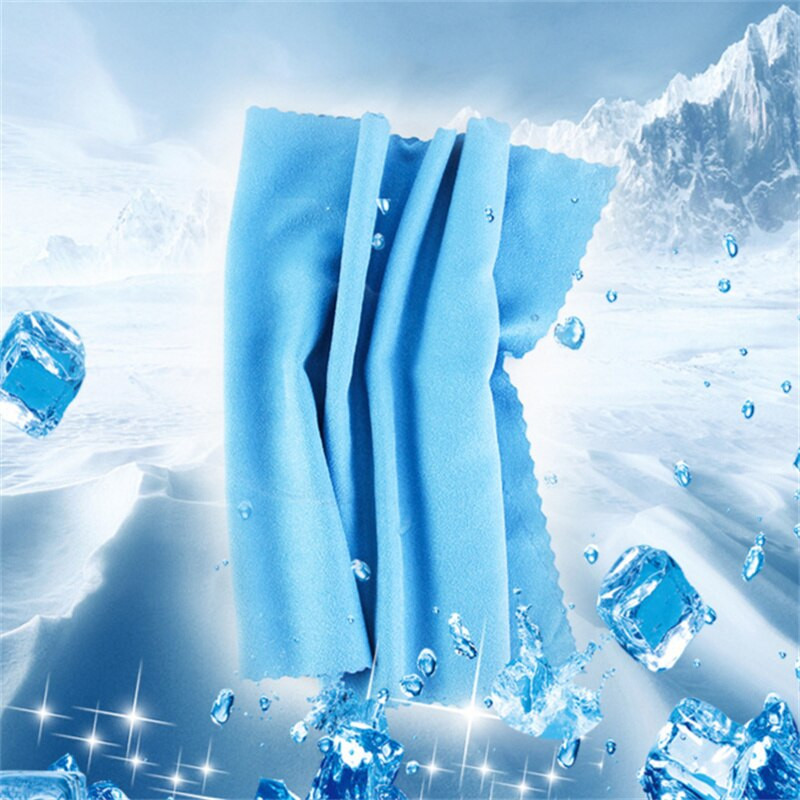 Prosop de călătorie, cu uscare rapidă, în aer liber, husă din silicon, pliabilă, mini prosop de compresie, alergare, yoga, sport, senzație de răcoare, prosop de gheață