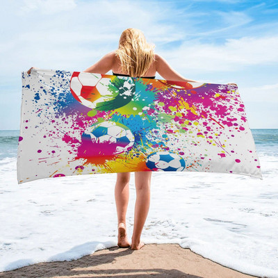 Szivárvány ívelt színű nagy fürdőlepedő kemping fürdőszoba kiegészítők Mikroszálas strandtörölköző otthoni fürdőlepedők felnőtteknek gyerekeknek