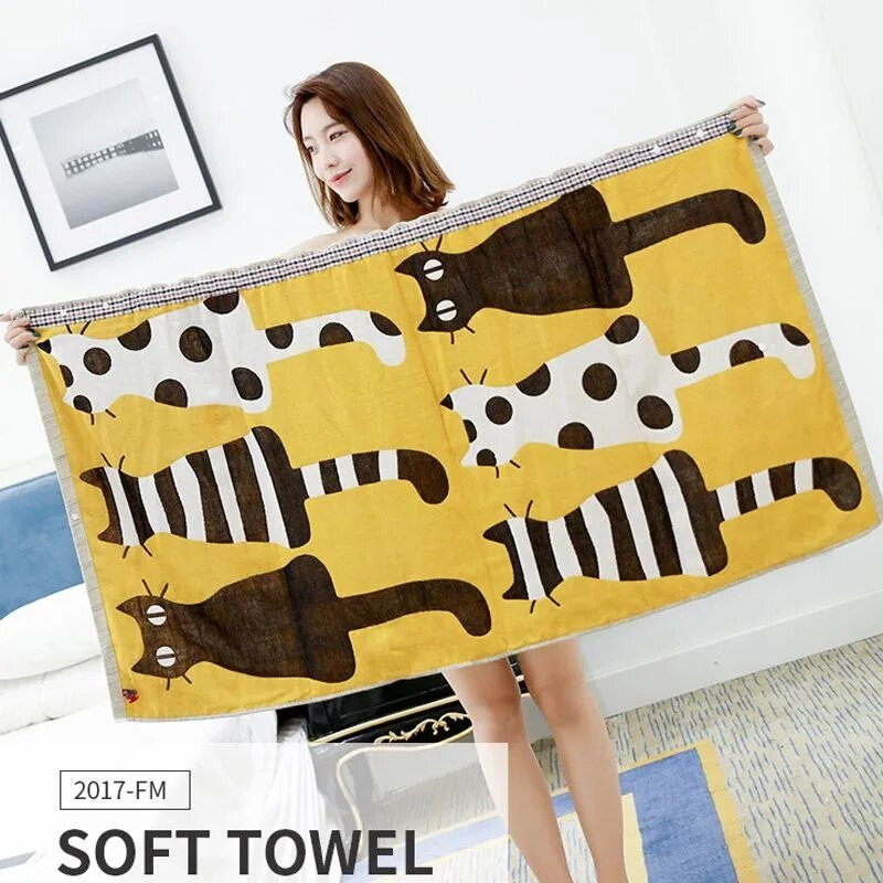 Új Madam 3 rétegű pamut gézből készült felső fürdőruha, szuper nedvszívó, gyorsan száradó bőrbarát és puha szexi felnőtt törölköző