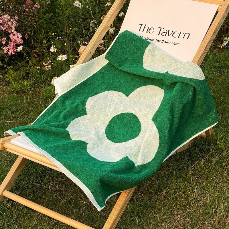 Seturi retro de prosoape cu flori din bumbac, prietenos cu pielea, de înaltă calitate, vopsit cu fire, jacquard, prosoape de baie pentru adulți, moale, absorbant, prosop de plajă