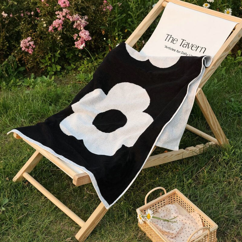 Seturi retro de prosoape cu flori din bumbac, prietenos cu pielea, de înaltă calitate, vopsit cu fire, jacquard, prosoape de baie pentru adulți, moale, absorbant, prosop de plajă