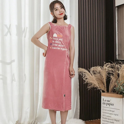 Madam New 2022 Fusta de baie din fibre superfine Robă înfășurată Îngroșare, uscare rapidă, prietenoasă cu pielea și bretele moi, prosop cu potrivire lungă