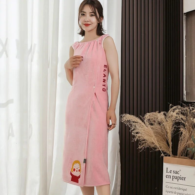 Madam New 2022 Fusta de baie din fibre superfine Robă înfășurată Îngroșare, uscare rapidă, prietenoasă cu pielea și bretele moi, prosop cu potrivire lungă