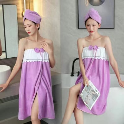 2vnt/komplektas Sauna Drabužiai Paplūdimio SPA Chalatai Sugeriantys Greitai Džiovinantys Vonios Sijonas Rankšluosčiai Plaukų Kepurė Nešiojama Mikropluošto Boob Tube Top