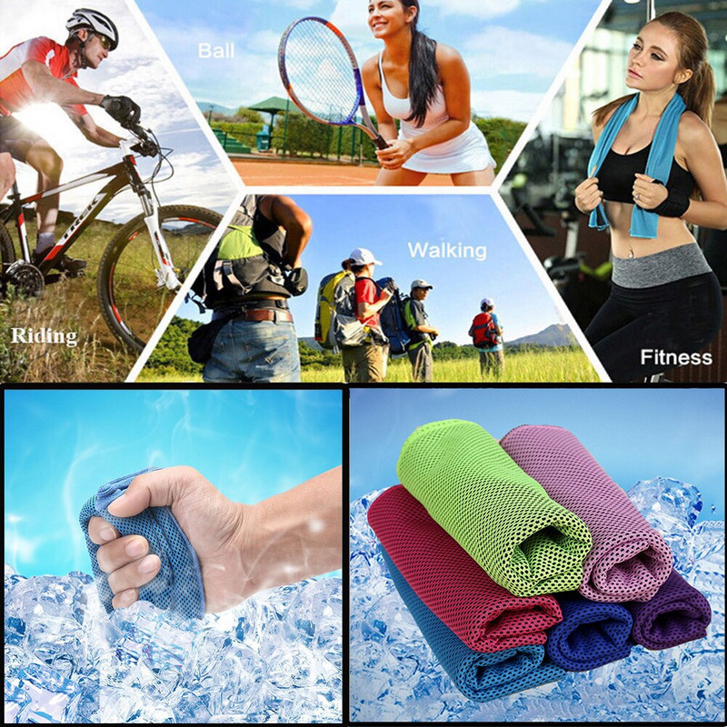 Prosoape de sport din microfibră, cu uscare rapidă, răcire instantanee de rezistență, răcire rapidă, prosop de față cu gheață, fitness în aer liber, yoga, accesorii pentru baie