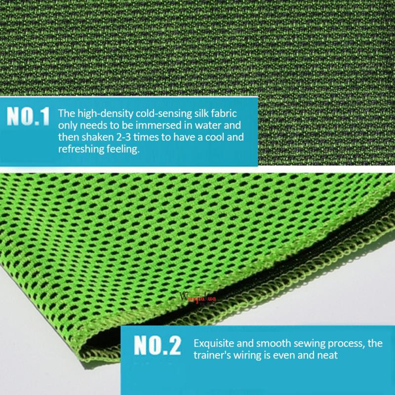 Mikroszálas jóga hűvös vékony törölköző hűsítő jégtörölközők kültéri sport nyári hűsítő sál edzőterem viselet jegesedés izzasztószalag felső sporttörölköző