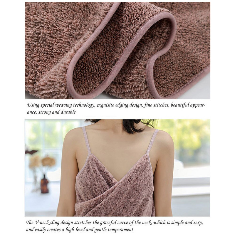 Halat de baie din microfibră purtabil femeie duș prosop de baie moale pentru femei pentru textile de casă prosoape de baie saună accesorii de baie