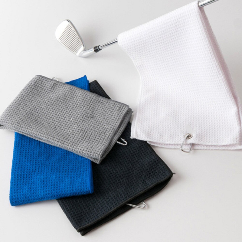 Golftörölköző prémium mikroszálas szövet gofri minta nagy teherbírású karabinerrel tisztítja a labdákat