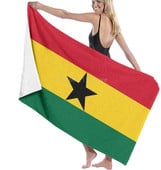 Ghana Flag Extra nagy prémium fürdőlepedő Nedvszívó medence törölköző Szuperpuha Jóga Spa Sport Szörfözéshez 80X130CM