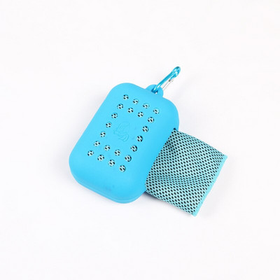 Prosop de răcire pentru sport cu uscare rapidă Fibră de poliester Prosop pentru senzație de frig Manșon din silicon pentru răcire Fitness Absorbție de transpirație Prosop rece