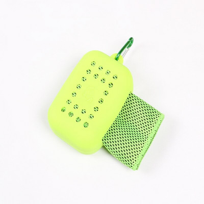 Prosop de răcire pentru sport cu uscare rapidă Fibră de poliester Prosop pentru senzație de frig Manșon din silicon pentru răcire Fitness Absorbție de transpirație Prosop rece