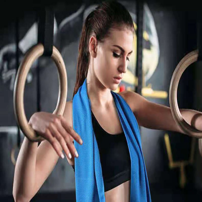 Prosop sport rece, culoare uni, cu uscare rapidă, sală de gimnastică, yoga, alergare în aer liber, baschet, badminton, prosop portabil care absoarbe transpirația 30*80cm