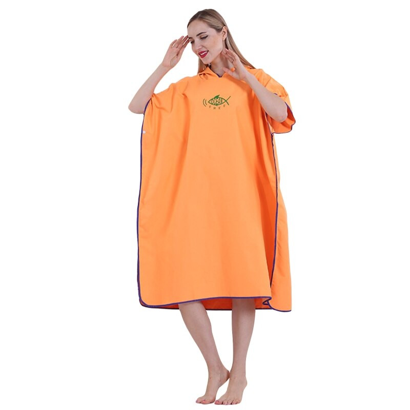 Suaugusiųjų unisex Microfiber Surf Beach hidrokostiumas Keičiamas rankšluostis su gobtuvu Vienspalvis Negabaritinis Greitai Dry Vonios Chalatas Cape Drop Pristatymas