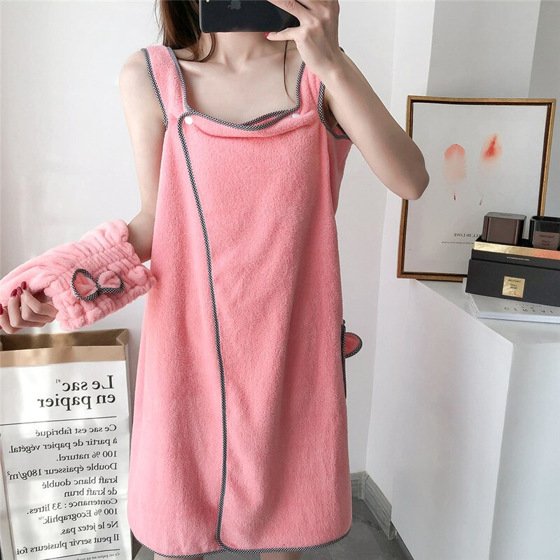 Hordható női fürdőlepedő szoknya nedvszívó fürdőruha szauna gyógyfürdő testköntös otthoni zuhanysapka törölközők fürdőszobai ajándék hölgyeknek