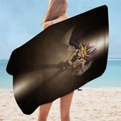 Minden Yu Gi Oh Nyomtatott puha fürdőlepedő Comfort Beach Swim Mikroszálas arc-hajtörölköző Serviette Plage