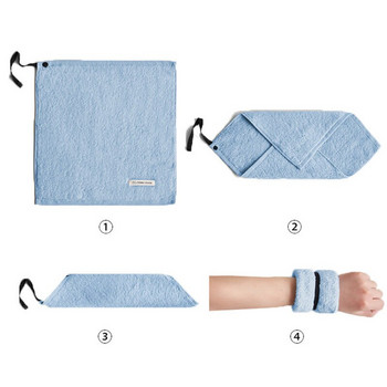 Мека спортна квадратна кърпа от чист памук за китката лято бягане абсорбираща пот фитнес малка кърпа памучна кърпа за изтриване на пот