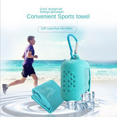 Sport hideg törölköző szilikon ujjú tömörített mikroszálas törölköző hűsítő izzadságelnyelő gyorsan száradó jégtörlő KF180