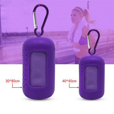 Sport hideg törölköző szilikon ujjú tömörített mikroszálas törölköző hűsítő izzadságelnyelő gyorsan száradó jégtörlő KF180