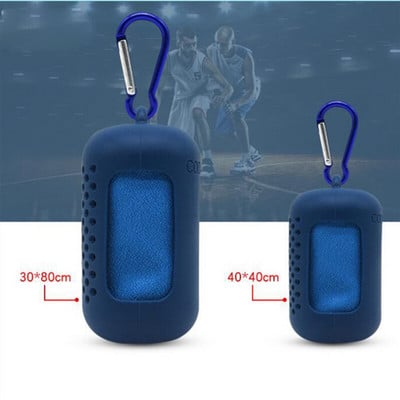 Sport hideg törölköző szilikon ujjú tömörített mikroszálas törölköző hűsítő izzadságelnyelő gyorsan száradó jégtörlő KF180