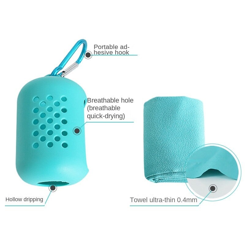 Sport hideg törölköző szilikon ujjú tömörített mikroszálas törölköző hűsítő izzadságelnyelő gyorsan száradó jégtörlő KF180