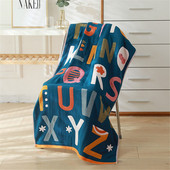 Prosop de baie din bumbac Prosop mare, desene animate cu animale florale pentru adulti din tifon de bumbac moale Prosop de baie pentru casa 70 X 140 Cm Uscare rapida