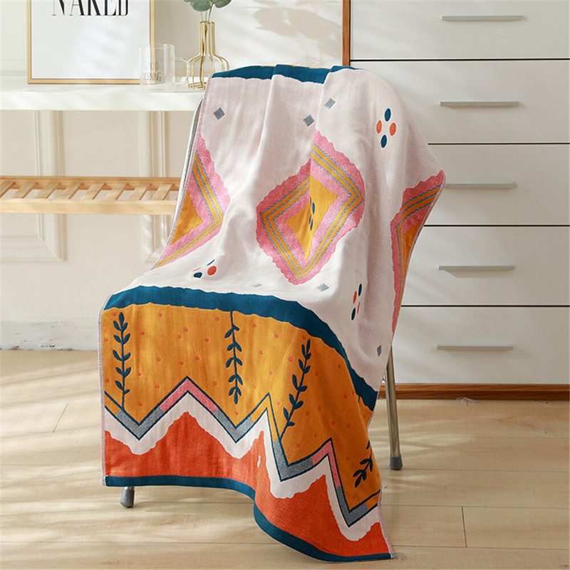 Prosop de baie din bumbac Prosop mare, desene animate cu animale florale pentru adulti din tifon de bumbac moale Prosop de baie pentru casa 70 X 140 Cm Uscare rapida