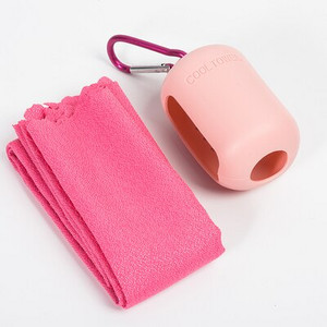 Utazás Új sporttermékek Mikroszálas zsebméretű tornatermi sporttörölköző Gyorsan szárad szilikon dobozzal