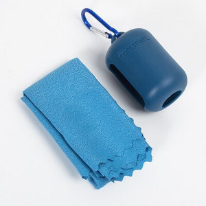 Utazás Új sporttermékek Mikroszálas zsebméretű tornatermi sporttörölköző Gyorsan szárad szilikon dobozzal