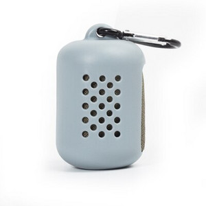 Utazás Új sporttermékek Mikroszálas zsebméretű tornatermi sporttörölköző Gyorsan szárad szilikon dobozzal