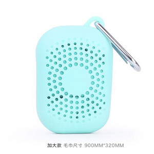 Utazás Új sporttermékek Mikroszálas zsebméretű tornatermi sporttörölköző Gyorsan szárad szilikon dobozzal
