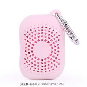 Utazás Új sporttermékek Mikroszálas zsebméretű tornatermi sporttörölköző Gyorsan szárad szilikon dobozzal