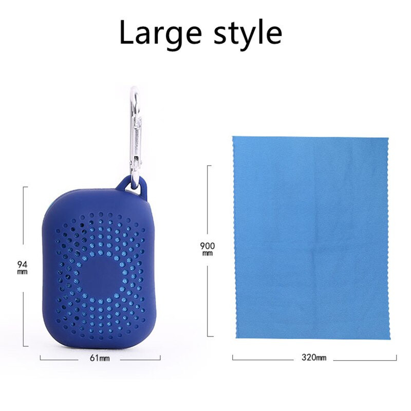 Utazás Új sporttermékek Mikroszálas zsebméretű tornatermi sporttörölköző Gyorsan szárad szilikon dobozzal