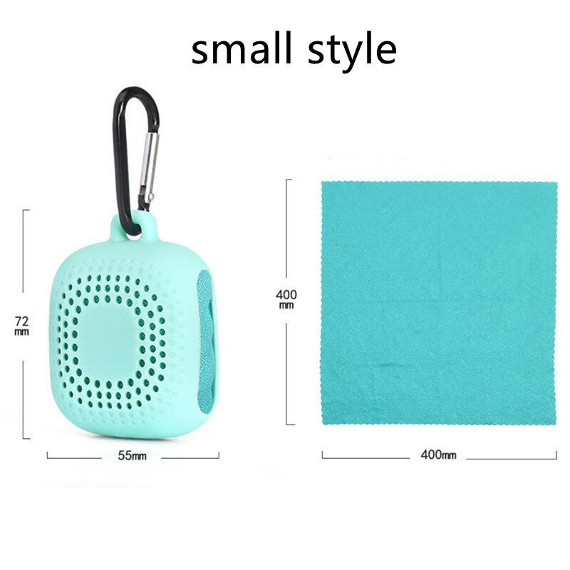 Utazás Új sporttermékek Mikroszálas zsebméretű tornatermi sporttörölköző Gyorsan szárad szilikon dobozzal