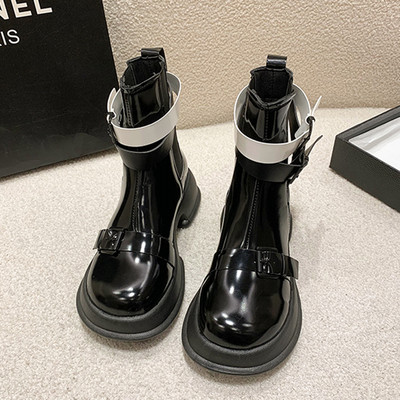 Cizme casual de damă cu cataramă