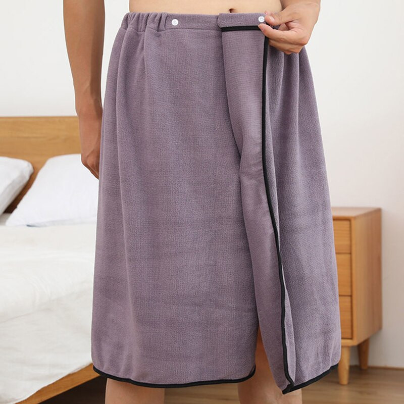 Prosop de baie portabil pentru bărbați moale, cu talie elastică, microfibră, pentru înot, duș, pentru plajă, prosop magic de călătorie, portabil, absorbant, uscare rapidă