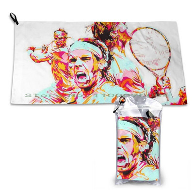 Rafael Nadal Mask Quick Dry Towel Gym Sports Bath Portable Atp Tennis Pro Rafanadal Rafael Nadal Sport Πολύχρωμο αφηρημένο μαλακό