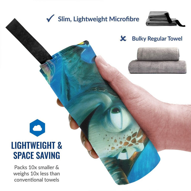 Maszk Gyorsan száradó Törülköző Tornaterem Sportfürdő Hordozható Teknőshal Óceán Aranyos Puha Izzadságelnyelő Gyorsan száradó zseb Kényelmes