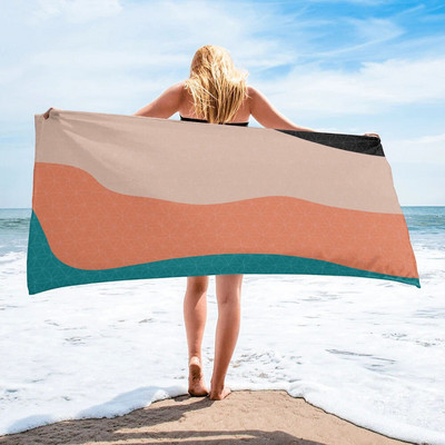 Vintage prugasti šareni ručnik za plažu Sportski brzo sušeći ručnik od mikrofibre Deka za plažu za odrasle, djecu Deka za piknik na otvorenom