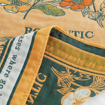 Хавлиена кърпа от 100% памук Петслойна марля Шаблон за бродерия на цветя Хавлиена кърпа Абсорбираща баня Хавлиени кърпи за ръце плажна кърпа