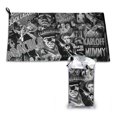 Szörnyfilmek – fekete-fehér, gyorsszáraz törölközős edzőterem sportfürdő, hordozható San Diego City San Diego Skyline San Diego California